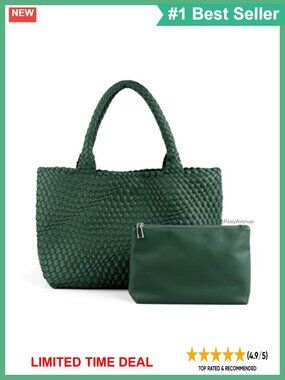 Handmade Woven Vegan Leather Hobo Tote Bag Satchel Purse for Women Travel